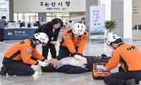 구급대 오기 전 ‘골든타임’ 지켰다...논산소방서 펌뷸런스 활약
